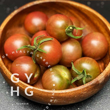 Load image into Gallery viewer, Black Cherry Heirloom Tomato close up in a bowl
